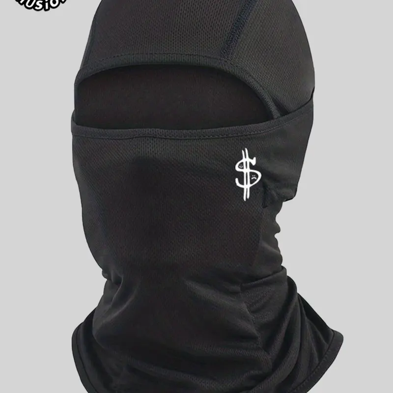 Letter Print Balaclava, Breathable Full Face Mask, Windproof Face Mask for Motorcycle and Bicycle, Cycling Face Cover, Outdoor Sports Face Cover for Men & Women, Athletic Face Masks, Ski Mask, Breathable Face Covering