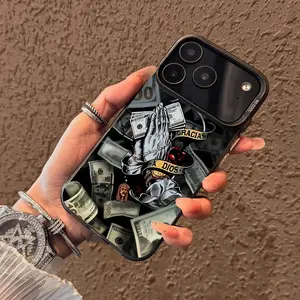 Fashionable US dollars Pattern Case for iPhone 17 Pro Max 17 Air 16/15/14/13/12/11 Pro Max XR XS E Plus Retro High-end Shockproof Drop Screen Protection Cute Durable PC Smartphone Cover