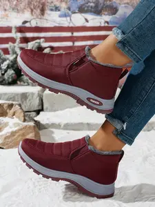 Women's cotton shoes winter outdoor sports plus plus plus size women's cotton boots snow boots with thick fleece for warmth Winter Booties