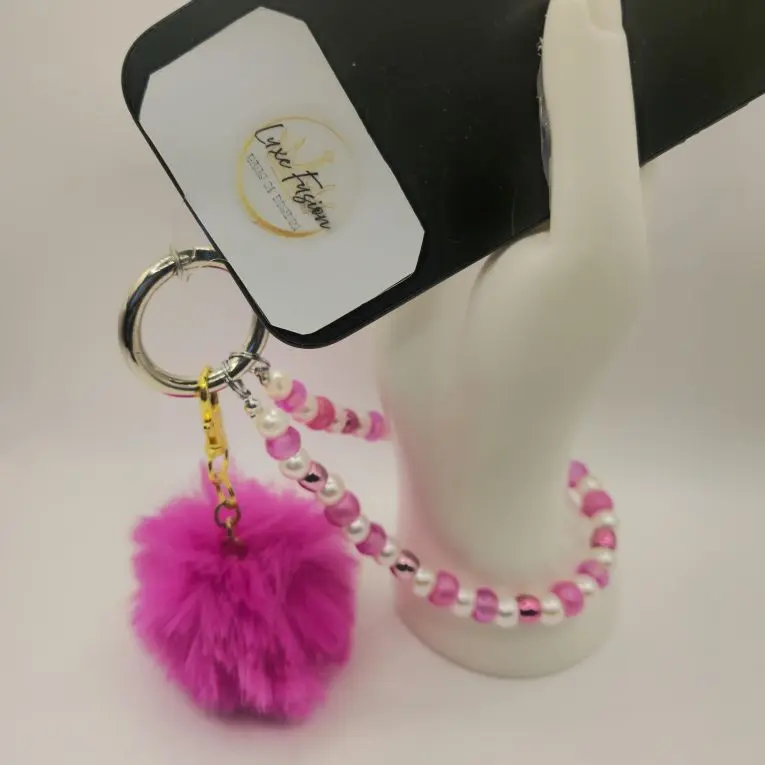 High-Quality Glass Pony Beaded Mobile Phone Charm Cord, Personalized Phone Accessory Flair Collection