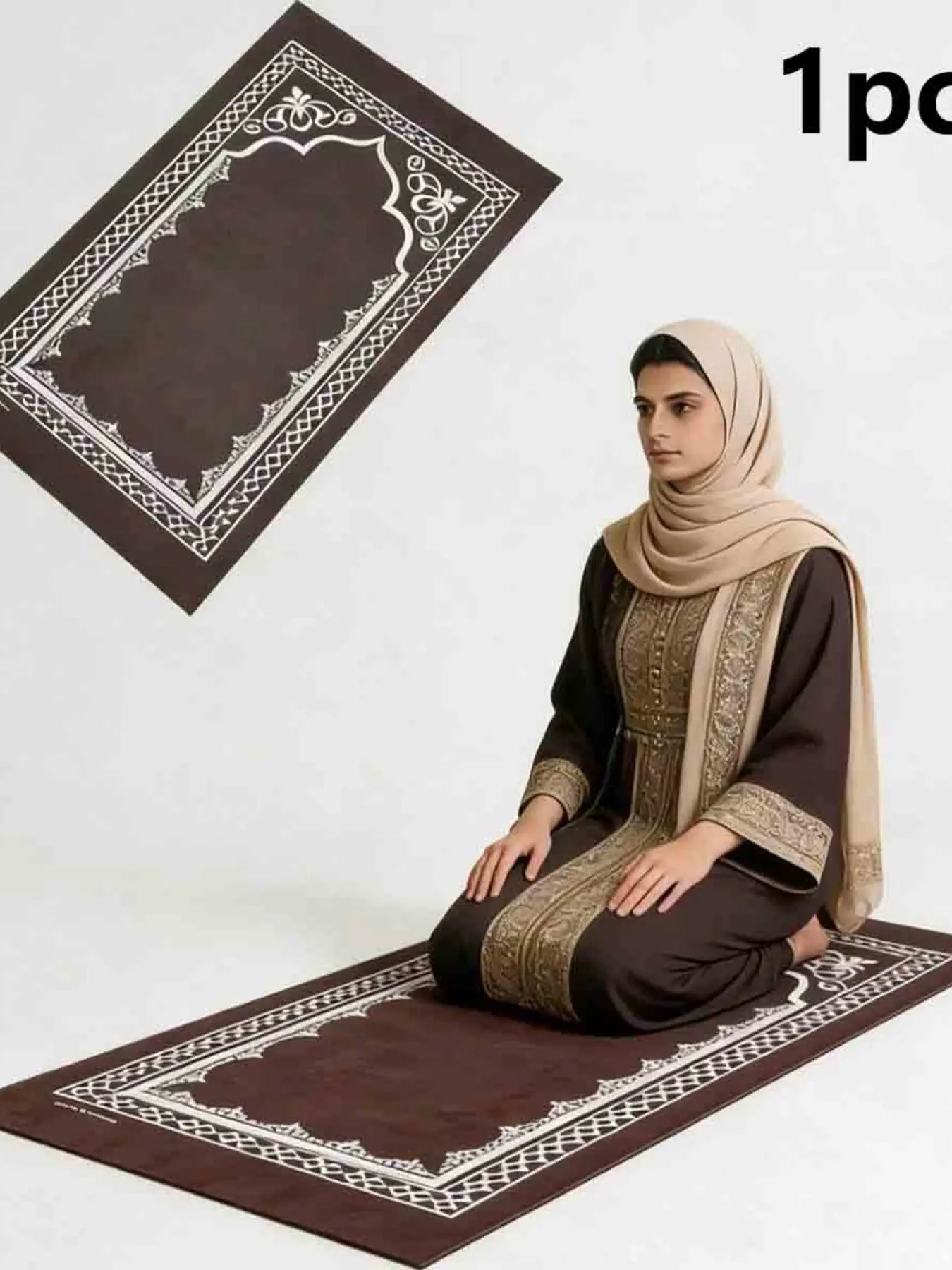 1pc Middle Eastern Islamic Prayer Mat For Muslim, Non-Woven Fabric, Printed Praying Pad, Outdoor Portable Carpet, Gift Idea, Prayer Rug