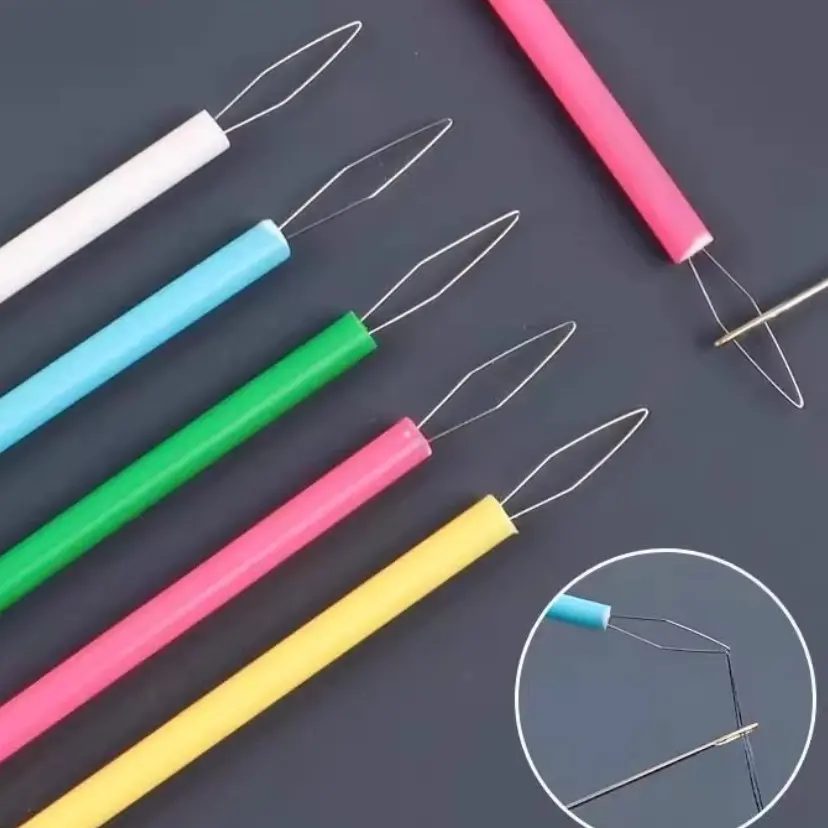 4-Piece Colorful Plastic Threader Set, Cylinder Shaped Sewing Tool, DIY ...