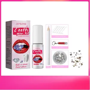 TikTok Shop Teeth Gems Kit  Detachable Easy Install Crystal Tooth Jewels Shiny Stickers for Daily Use Party Accessory