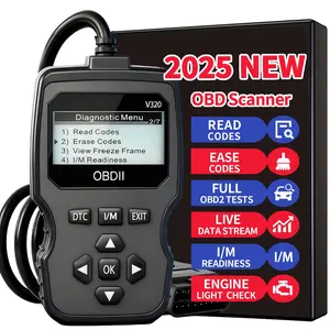 New Arrival V320 Obd2 Car Diagnostic Tool, Supports 8 Languages, Professional Code Reader and Scanner, Real-Time Data Stream, Powerful Engine Fault Code Read and Reset Tool