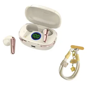 Bluetooth-compatible Earphones + Phone Lanyard Set, Stylish and Practical, Perfect for Young Adults, Fashionable Accessory Bundle