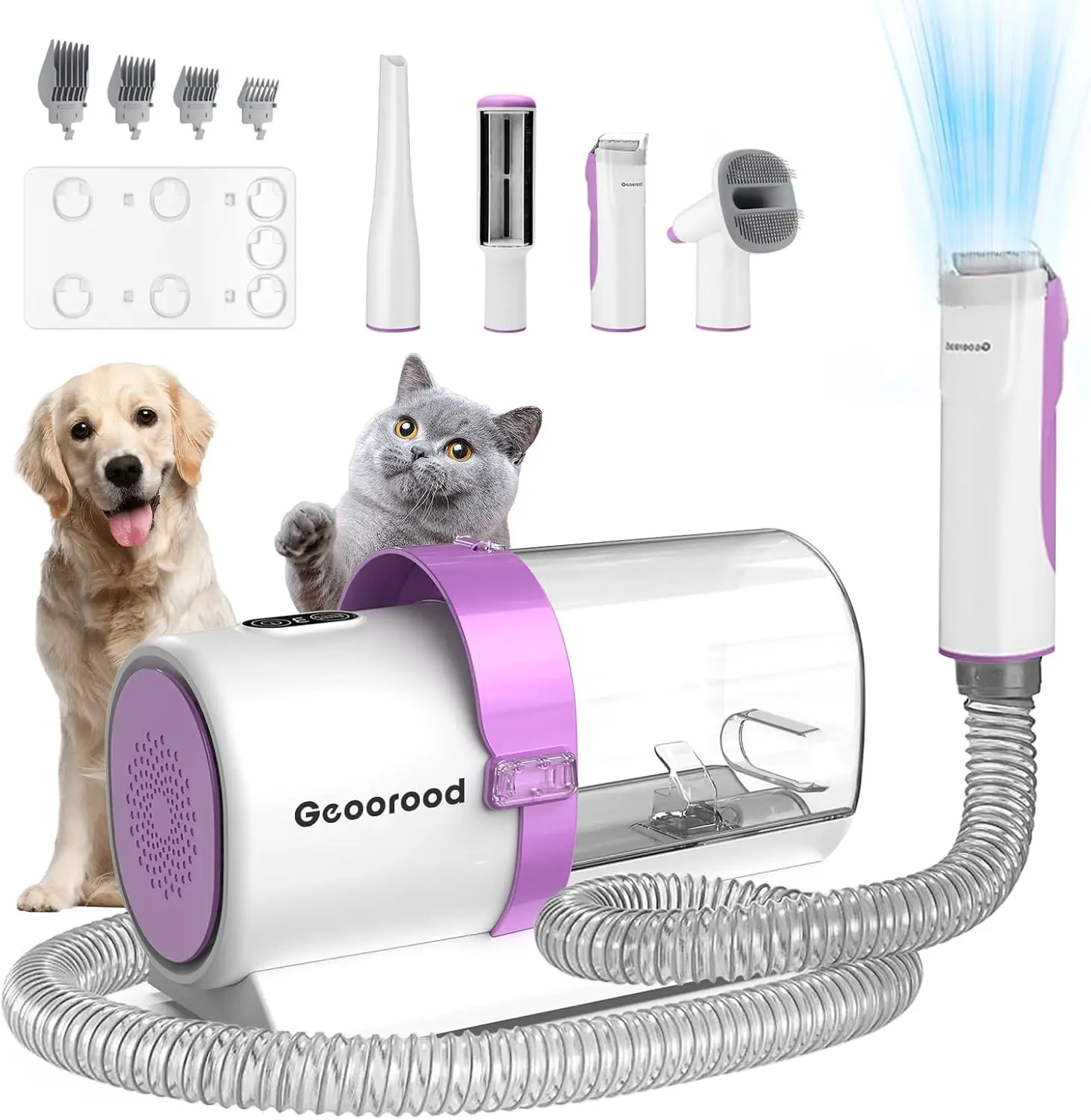 【Geoorood】4-in-1 Dog Grooming Vacuum | 2.5L Large Pet Hair Vacuum & Brush | Shedding Grooming Kit for Dogs & Cats! #1