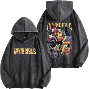 Invincible Season 4 V4 Premium Cotton Washed Hoodie, Mark Grayson Graphic Shirt, Image Comics Shirt, Invincible Fans T-Shirt, Character Comics Fans Shirt, Comic Book Fans T-Shirt, Superhero Graphic Tee