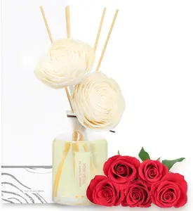 Twin Sola Diffuser - Rose Petal Fragrance, 160ml / 5.41 Floz, Colorful Bathroom Decor Airfreshener