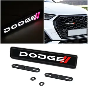 Dodge Vehicle Grille Emblem Light Upgrade, Engine Hood Grill LED Badge Lamp, Car Styling Accessory for Enhanced Look, Automobile Decals