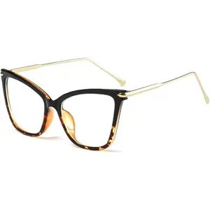 FEISEDY Oversized Cat Eye Glasses Frame with Clear Lenses Eyewear for Women B2460