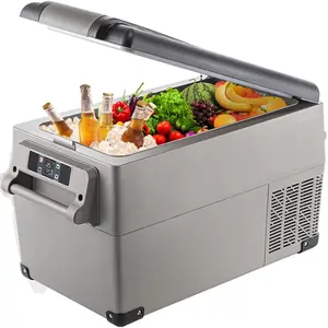VEVOR Portable Car Refrigerator Mini Fridge Freezer – 20L, 22L, 35L, 45L, 55L | Dual Voltage 12V/24V DC & 110-240V AC | -20°C to 10°C Cooling | App Control | Ideal for Camping, Travel, and Outdoors