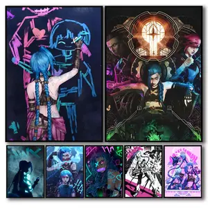 PIKPAKAHot A-Arcane Animation Jinx Poster Effortless Style Upgrade HD Wall Art | Waterproof Peel & Stick Trendy Decor | Fade-Resistant Durable Style | Chic Home Gift for Any Space
