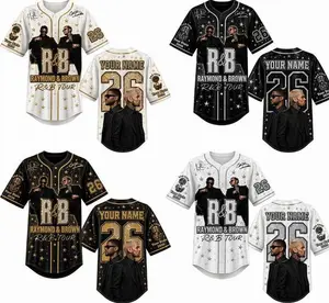 [Custom Name] Style Brown and U Raymon and Brown R B Tour Baseball Jersey gift for true fans