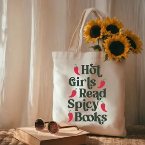 Hot Girls Read Spicy Books Tote Bag Cotton Canvas Bookish Gift