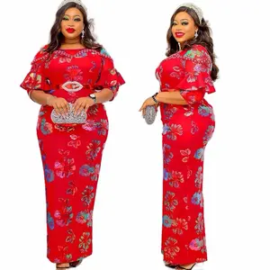 Red color  Luxe Women Dress Elegant   Sophisticated Design for Special Occasions Formal Events, Owambe dress,Baby dedication Outfit/ dress, Party dress