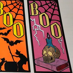 Candle Halloween BOO Colorful Decoration