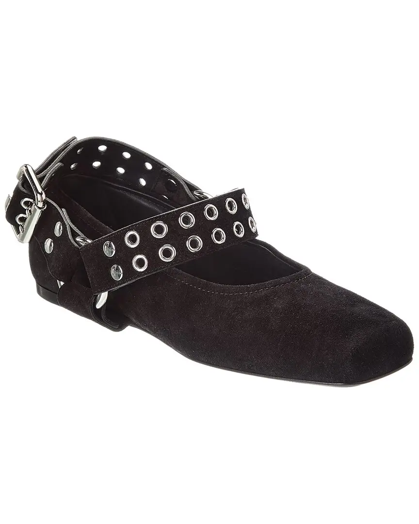 ALAÏA Biker Suede Ballet Flat