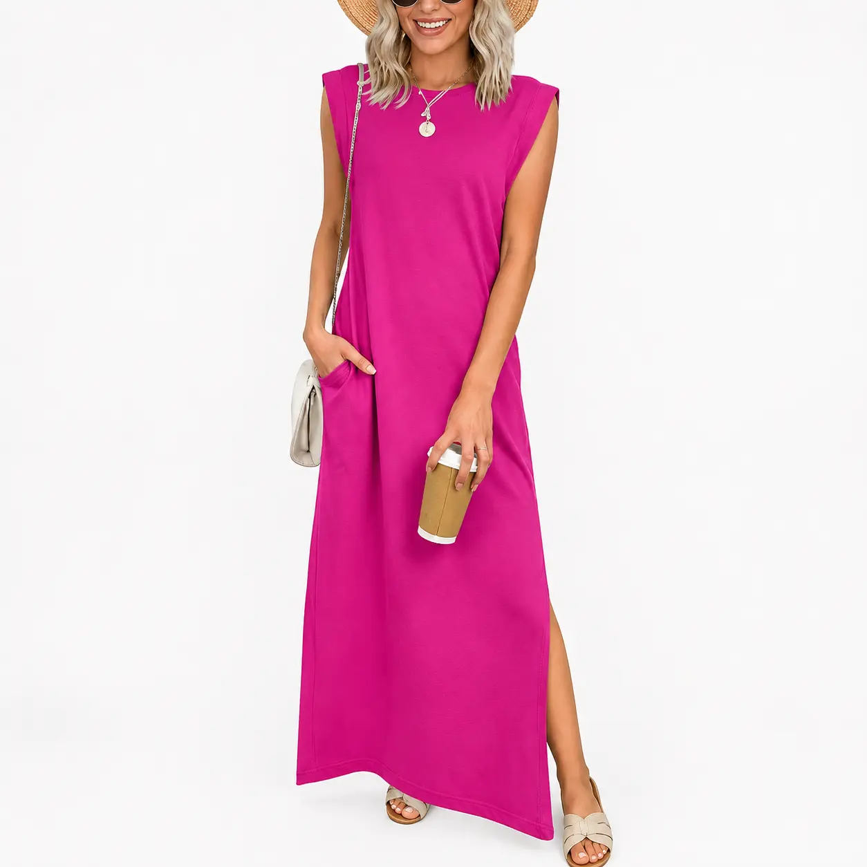 Popular women's summer casual loose long dress