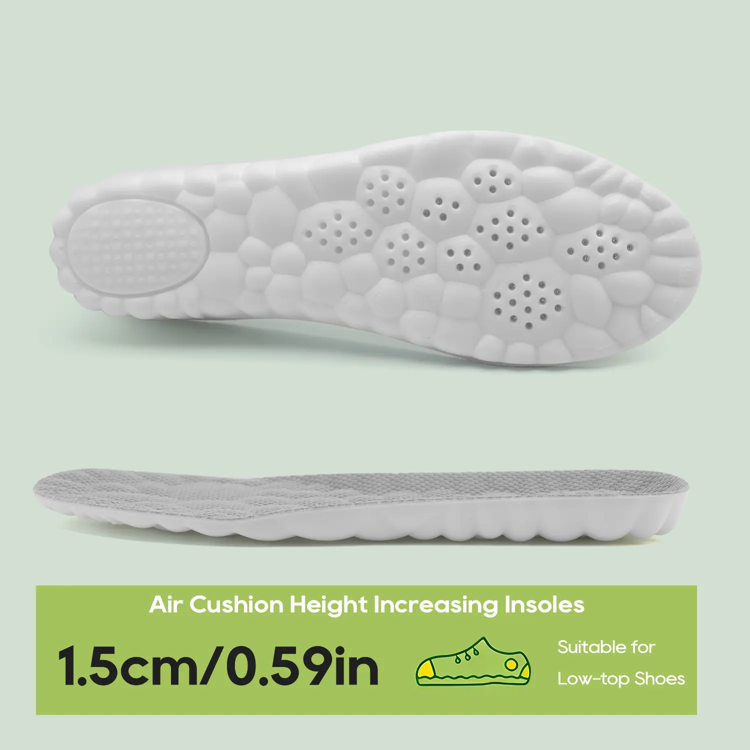 (1.5 cm / Grey White / US 9)*3 pr.