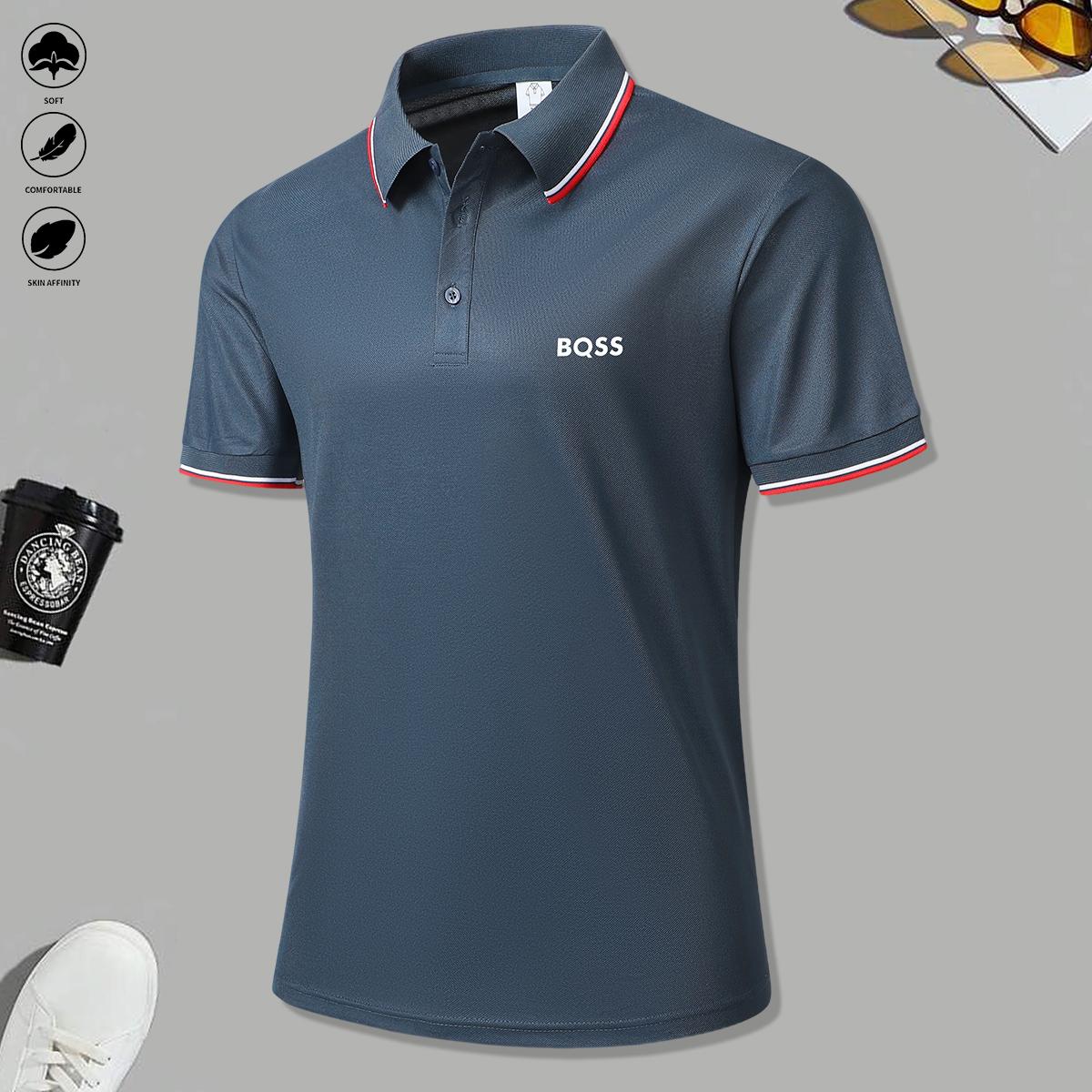 4 men's casual short-sleeved polo shirts mixed-color suit, breathable and refreshing, suitable for all seasons, is a good choice for men who give gifts during the holidays