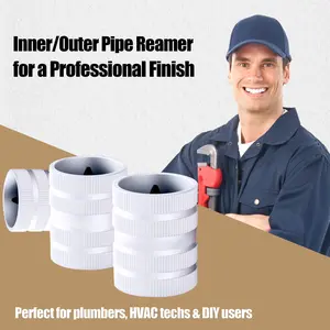 Manual Deburring Tool Set for Copper Aluminum Plastic Pipes, High Strength Metal, Compact Portable Design, Pipe Cutter, Ideal for DIY Projects