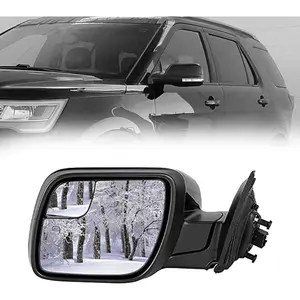 ECOTRIC 7 Pins Driver Side Mirror Compatible with 2011-2019 Ford Explorer w/Puddle Heated Turn Signal Light Puddle Lamp Left Replacement for FO1320554 BB5Z17683BA GB5Z17683BA Car Accessories Truck