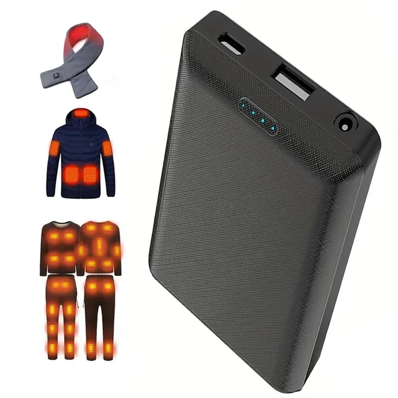 20000mAh High Capacity Battery Power Bank, Durable DC5V-3A USB Charger for Smartphone, Electric Heating Vest, Socks & Other Devices