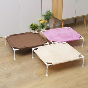 1 piece cat hammock mattress, removable, moisture-proof, machine washable elevated pet bed with metal frame