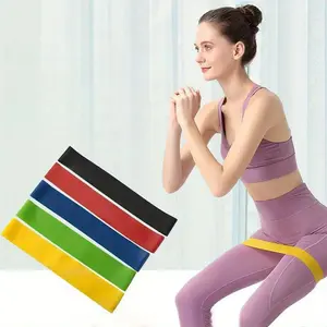 5 in 1 Set Yoga Tension Belt Fitness Elastic Belt Resistance Belt Squat Butt AIDS Tension Ring Stretching Exercise Belt