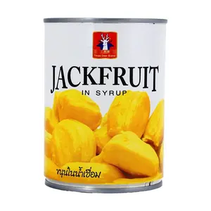 Three Deer Brand Thai Jackfruit in Syrup Canned Fruit 565g - Sweet Dessert Topping, Cake Baking, Boba Tea Ingredient, Fruit Salad Mix