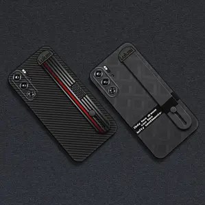 Anti-knock mature Phone Case For ZTE Nubia Red Magic9 Pro/9Pro+ geometry commerce Silicone Kickstand Anti-dust Durable Shockproof masculine Soft case Waterproof Back Cover simple