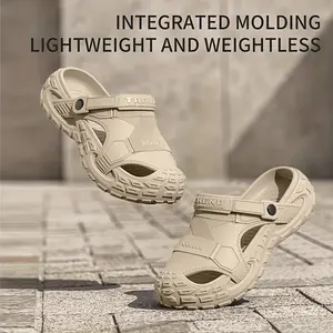 Men's EVA sandals Ultra-light slip-on slippers, non-slip Adjustable straps, casual and fashionable, can be worn indoors and outdoors Street style Walking Shoes Boy