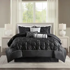 7 Piece Tufted Comforter Set With Pillows, Bed Skirt, Shams 7 Piece Tufted Comforter Set With Pillows, Bed Skirt, Shams
