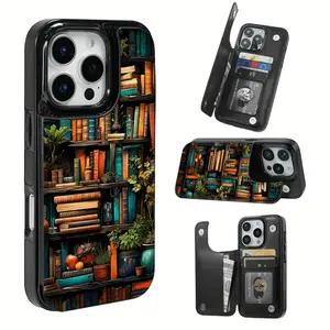 This practical TPU phone case features a book-pattern design and includes card slots to hold various cards. It's compatible with iPhone 17/16/15/14/13/12 Pro Max Plus and Air series. It makes a fun and stylish holiday gift for friends and family