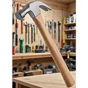 Forged Carbon Steel Claw Hammer 16 oz - Heavy Duty All Purpose Tool - Etched Solid Oak Handle for Enhanced Grip - Durable Forged Steel Head - Perfect for Construction and Woodworking repair  tools steel design