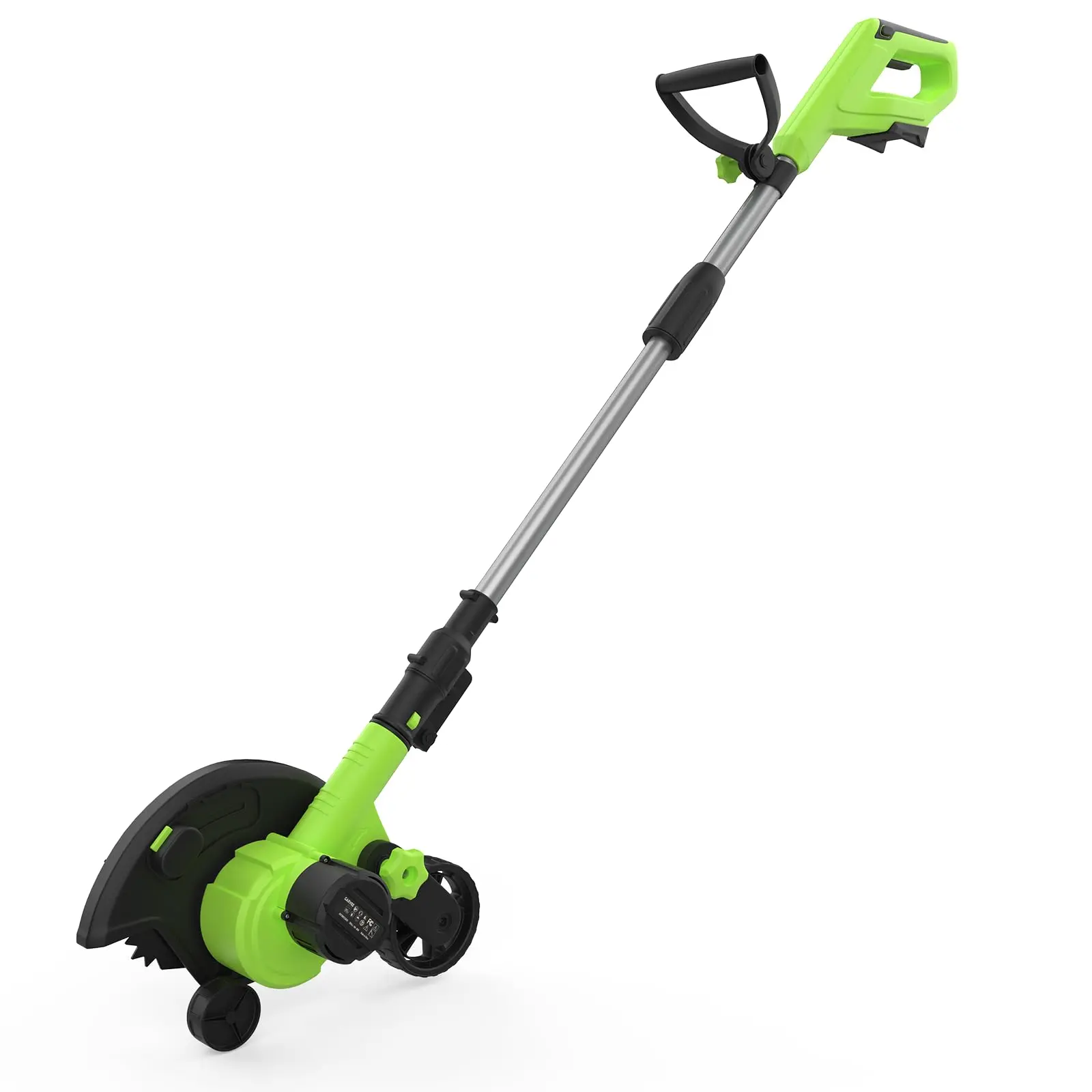 Multi purpose 20V wireless lawn trimmer -9-inch blade, 12 inch cutting width, 3 position depths, 2x2.0Ah and 1x4.0Ah batteries, fast charger, lightweight landscape tool
