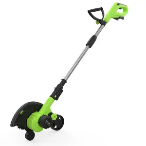 Multi purpose 20V wireless lawn trimmer -9-inch blade, 12 inch cutting width, 3 position depths, 2x2.0Ah and 1x4.0Ah batteries, fast charger, lightweight landscape tool
