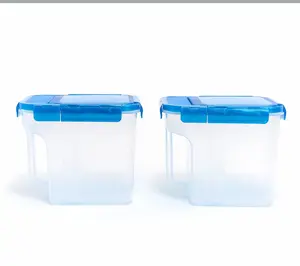 2-Piece 10.5 Cup Flip-Top Kitchen Pantry Storage Containers with Carry Handles