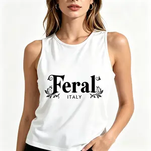 Feral Gothic Floral Tank Top Edgy Slogan Graphic Sleeveless Summer Top women women's Vintage Festival Womenswear Style
