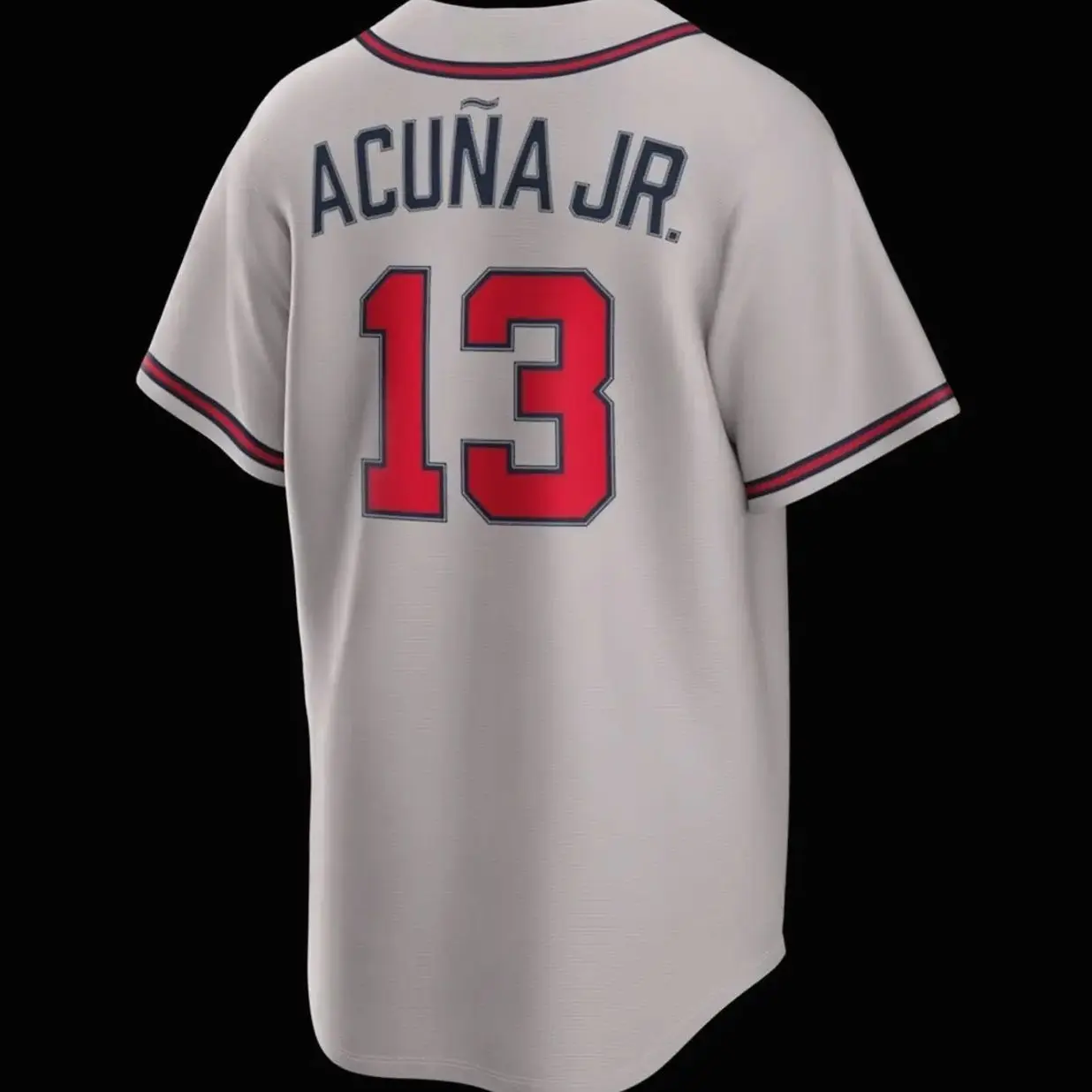 Unisex Baseball Atlanta USA Acuña Jr. 13 Road Replica Jersey - Gray