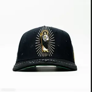 Hat San Judas Black Rosario Crystals