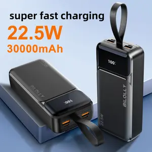 30000mAh 22.5W Super Fast Charging Power Bank (5-Port Output + Smart Battery Display)