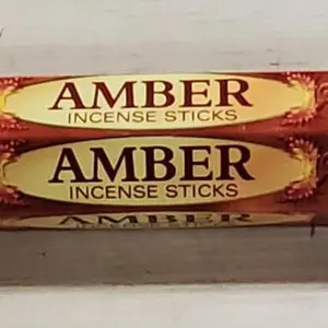 Hem Hexagon Amber Incense Sticks