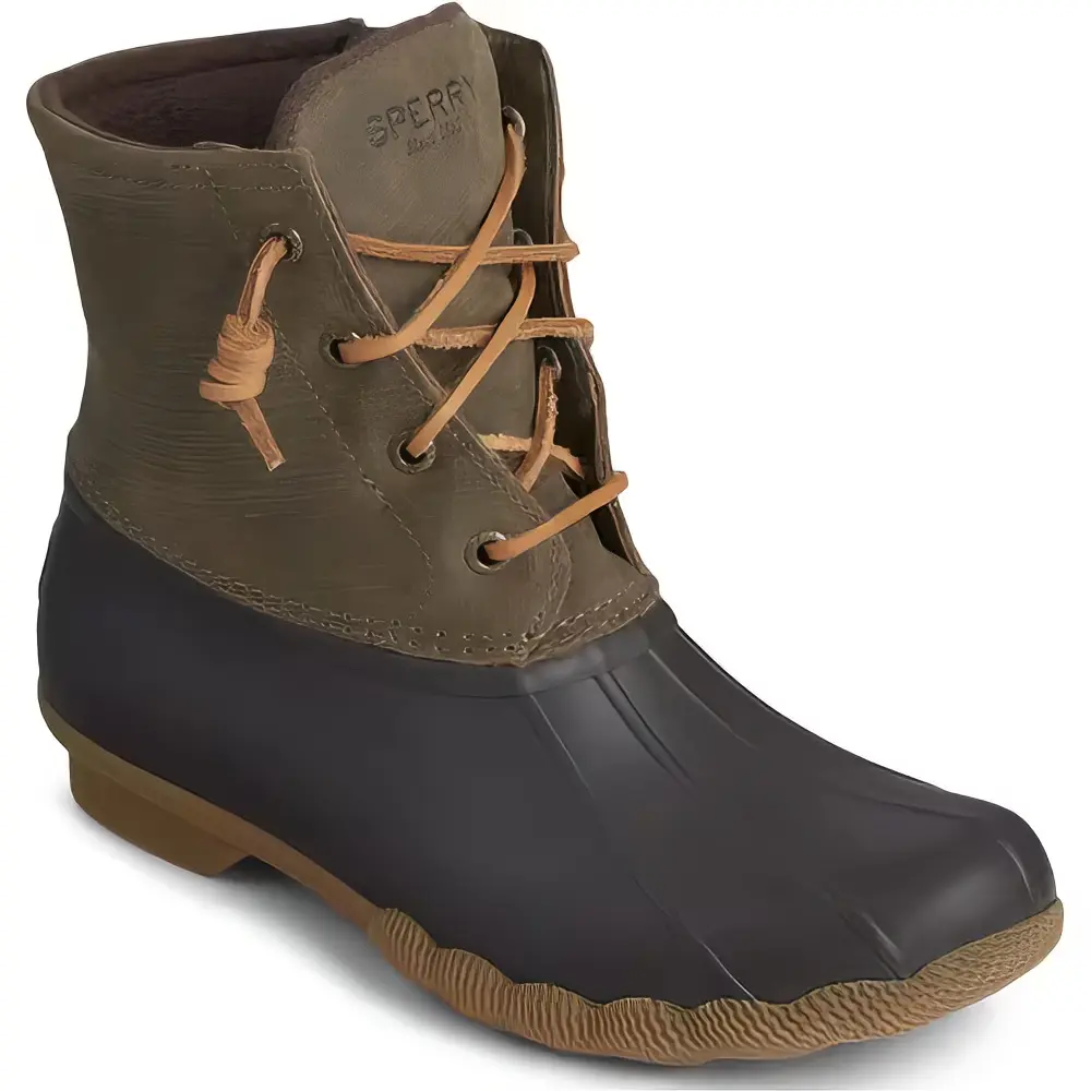 Sperry Women’s Saltwater Duck Boots Brown Waterproof Outdoor Lace Up Ankle Boots