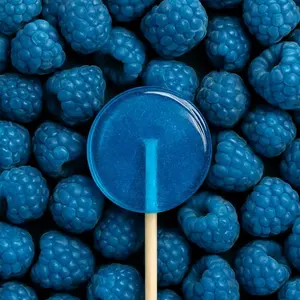 Blue Razz Lollipop - Gourmet Lollipop with All Natural Color - Playful Twist on Classic Blue Raspberry Flavor - Fun & Delicious Treat