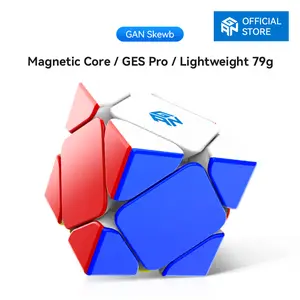 【Official Store】GAN Skewb 8 Magnets Magnetic Speed Cube Gans Skewb Puzzle Cube Magic Cube Light-Weight GES Pro 90° Corner Cutting for Children Adult Competition