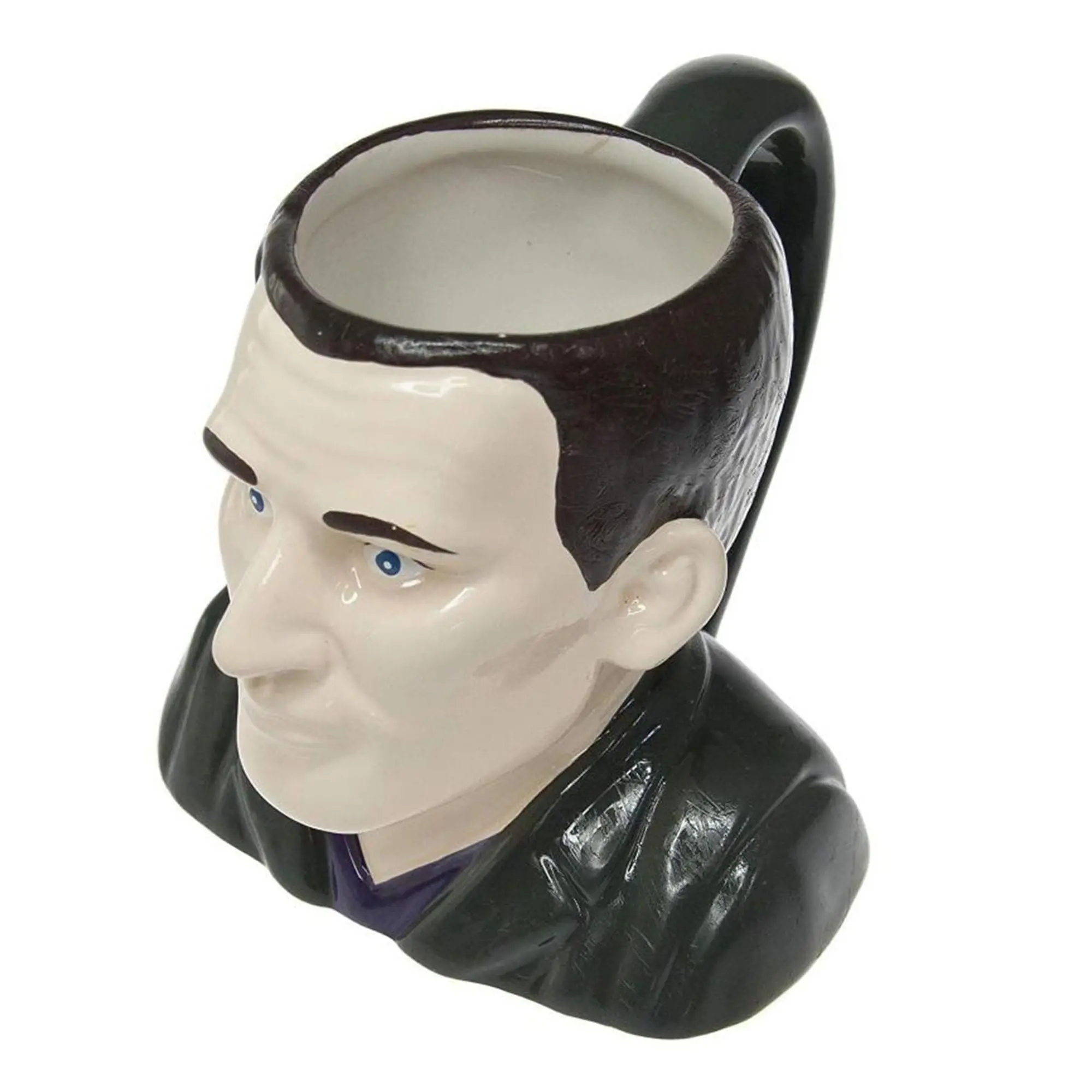 Doctor Who Official License 9th Doctor Christopher Eccleston 3D Ceramic Toby Jug Mug - 11oz Fantasy Collectible Tea Cup with Portrait Mold