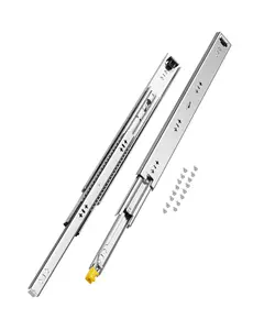 Heavy Duty 16-Inch Drawer Slides - 1 Pair Locking Slides With 250 Lbs Load Capacity, Side Mount Ball Bearing, 3-Fold Full Extension, Steel Construction, Ideal For Cabinets, Tool Drawers, And Industrial Use