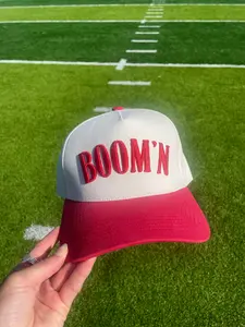 BOOM'N Hat | Red + Natural Cotton