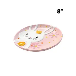 8-Piece 8''Dinner Plates Set Chip Resistant, Lightweight Round Plates, Winter Frost White for Kids, Easter Brunch, Dessert,Home Decor,Charming Decor & Gift